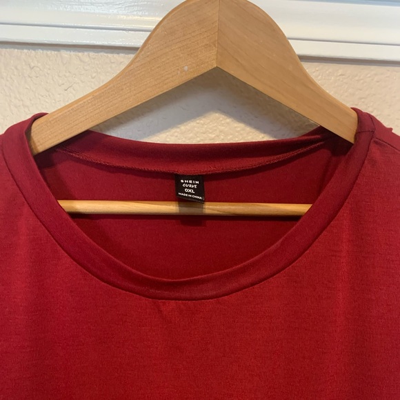 SHEIN LUNE Plus Ruffle Trim Peplum Tee - Picture 2 of 3